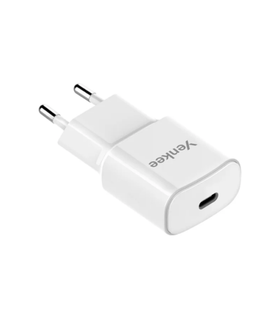 Yenkee YAC 2033WH USB-C punjač za telefon 20W bijeli adapter za brzo punjenje