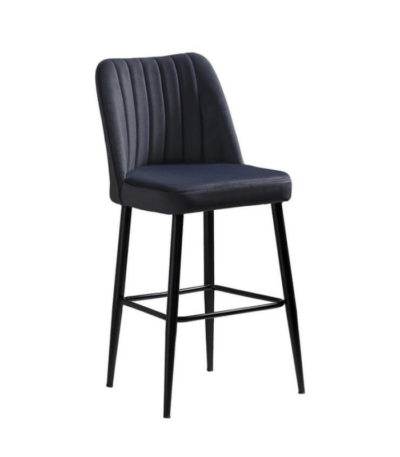 Barska stolica POLO SoftLine – siva tapecirana 65 cm 2